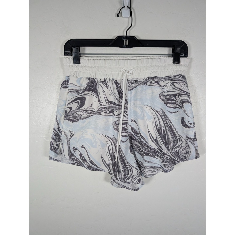 Athleta Shorts Women's Small All Activity Short Print Blue Purple Marbled Pocket